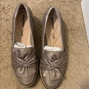 Clarks Metallic Bronze Loafers